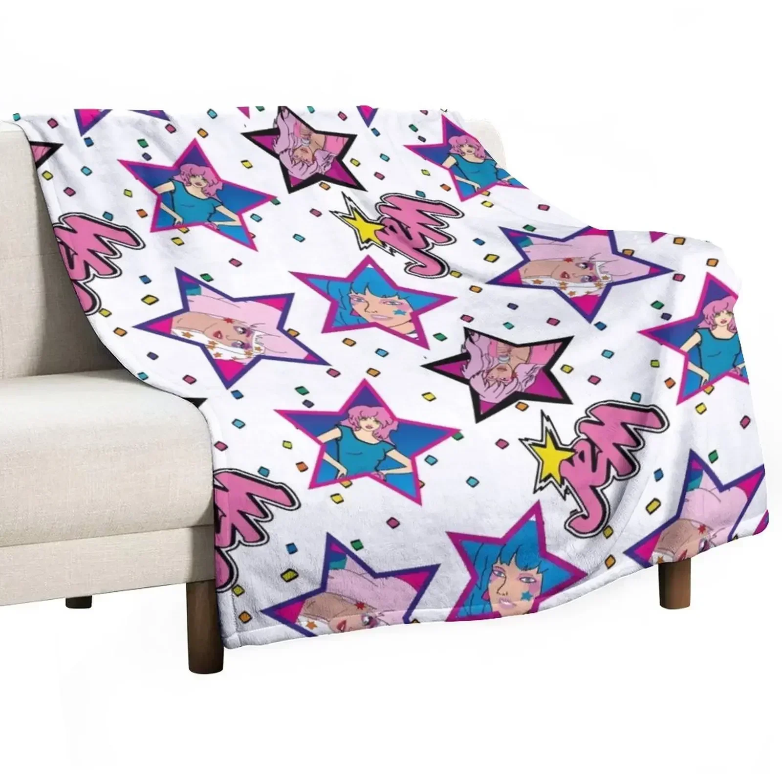 3D Printing Hologram - jem and the holograms Throw Blanket
