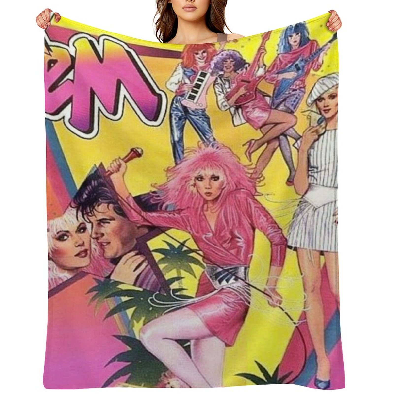 3D Printing Hologram - Jem and the holograms Throw Blanket
