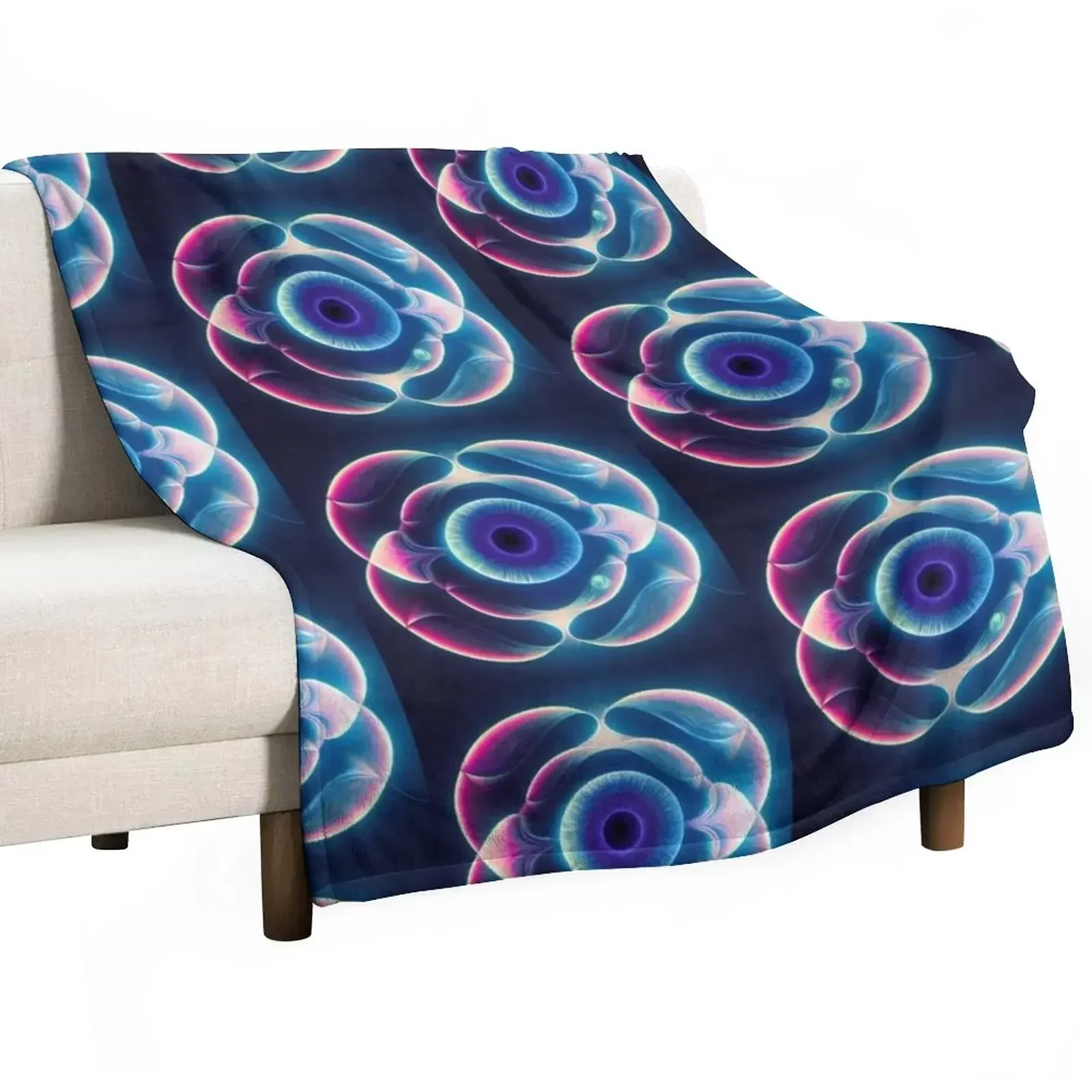 3D Printing Hologram - Sacred Geometry Hologram Throw Blanket warm
