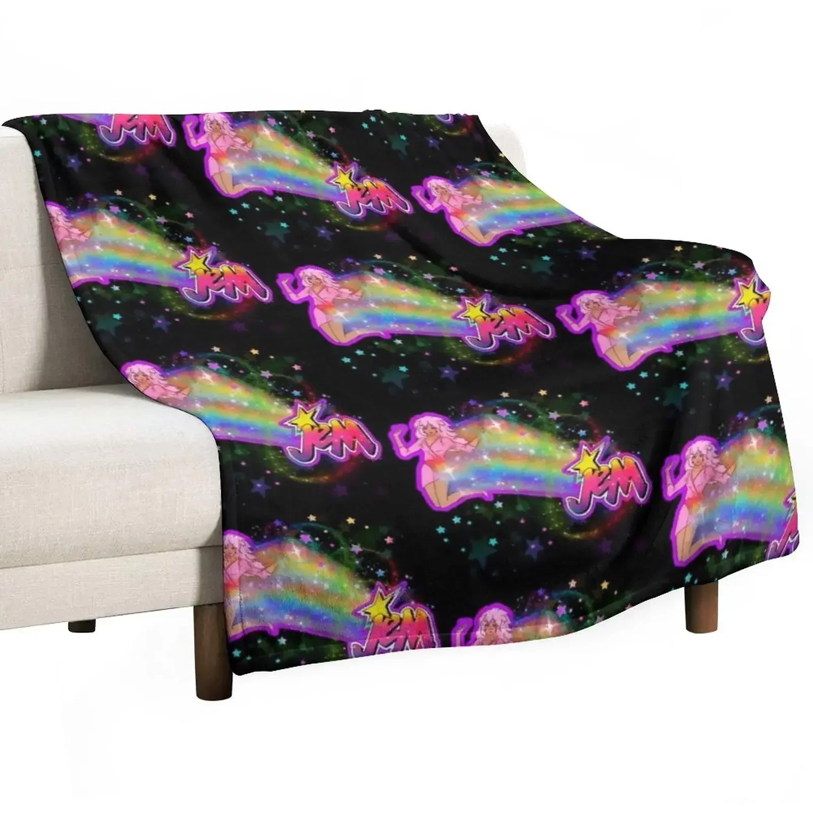 3D Printing Hologram - Jem and the holograms rainbow Throw
