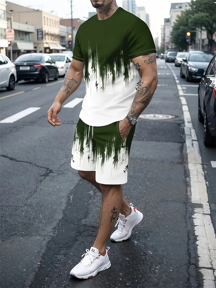 Men Women Gradient Texture T-s - 3D Printing Kpop recension och pris