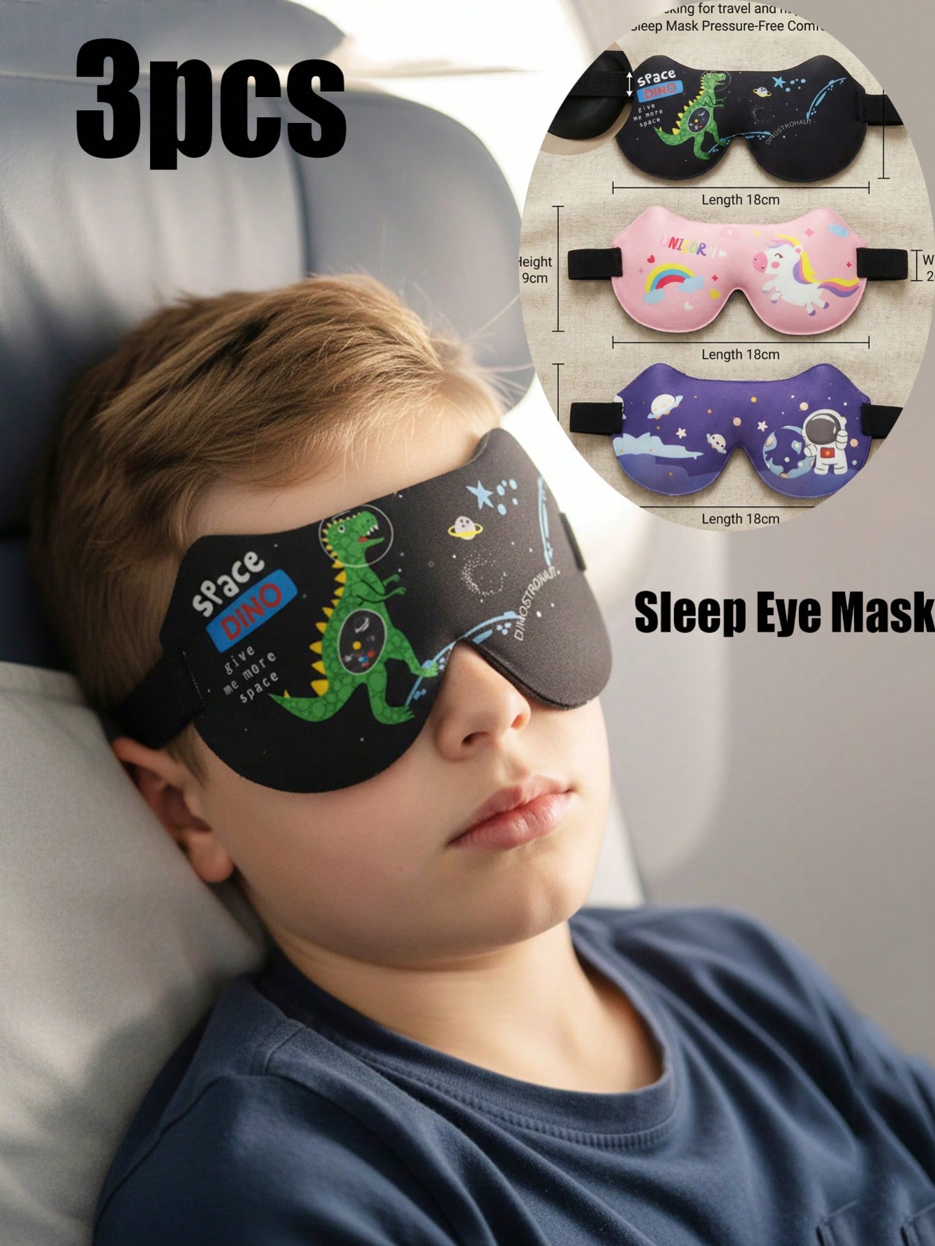 3Pcs Kids Adults 3D Stereo Sle - 3D Printing Mask recension och pris