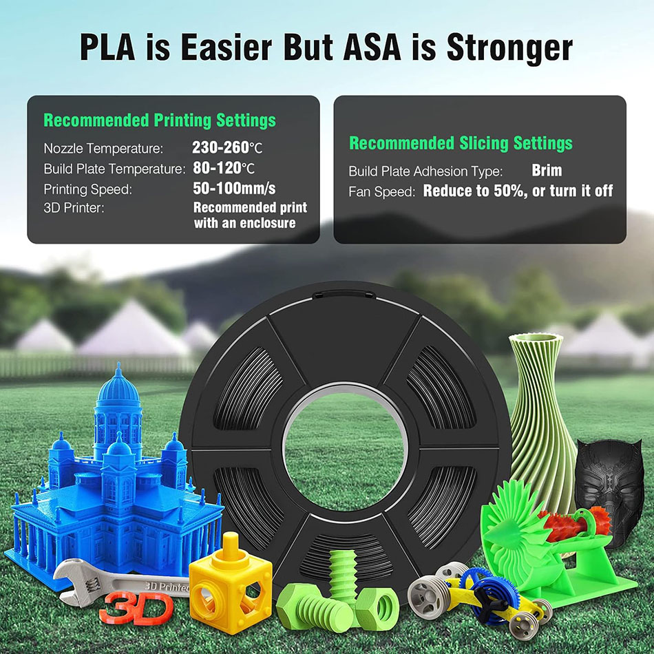 JAYO 3D Filament ASA 1.75mm 5R - Asa Filament Outdoor recension och pris