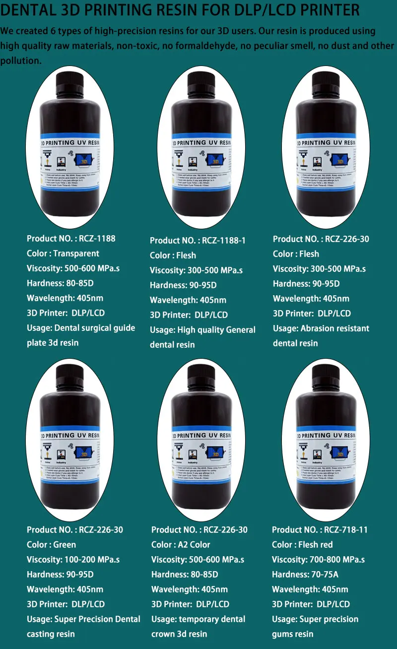 500g/1000g Lab 3D Resins Lab 4 - 3D Printing Uv Resin recension och pris