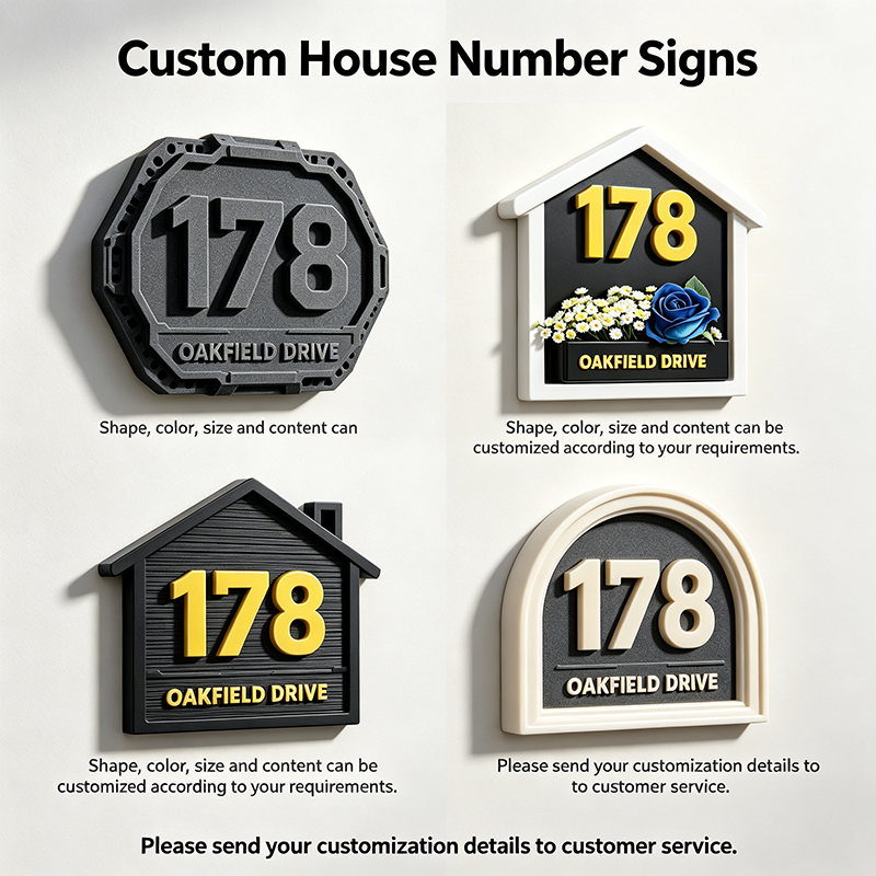 Custom 3D Printed House Number - 3D Printing House recension och pris
