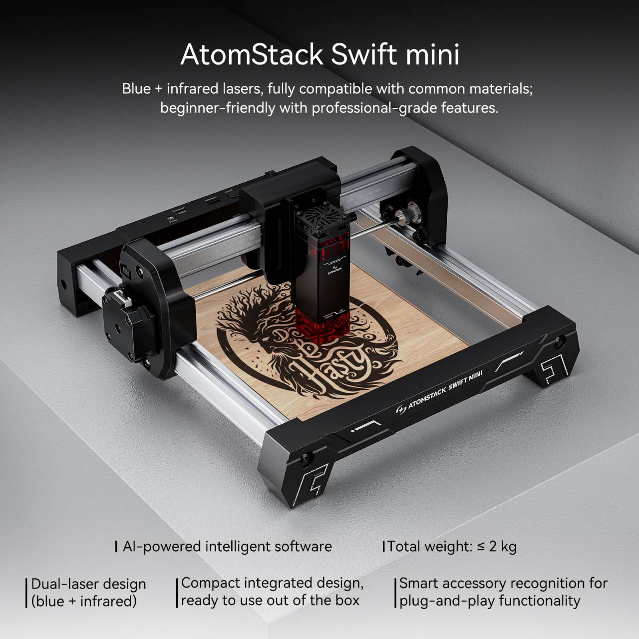 ATOMSTACK Swift Mini Laser Eng - 3D Printing Design Software recension och pris