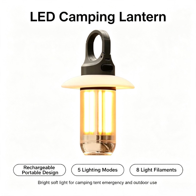 LED Camping Lantern Rechargeab - Asa Filament Outdoor recension och pris