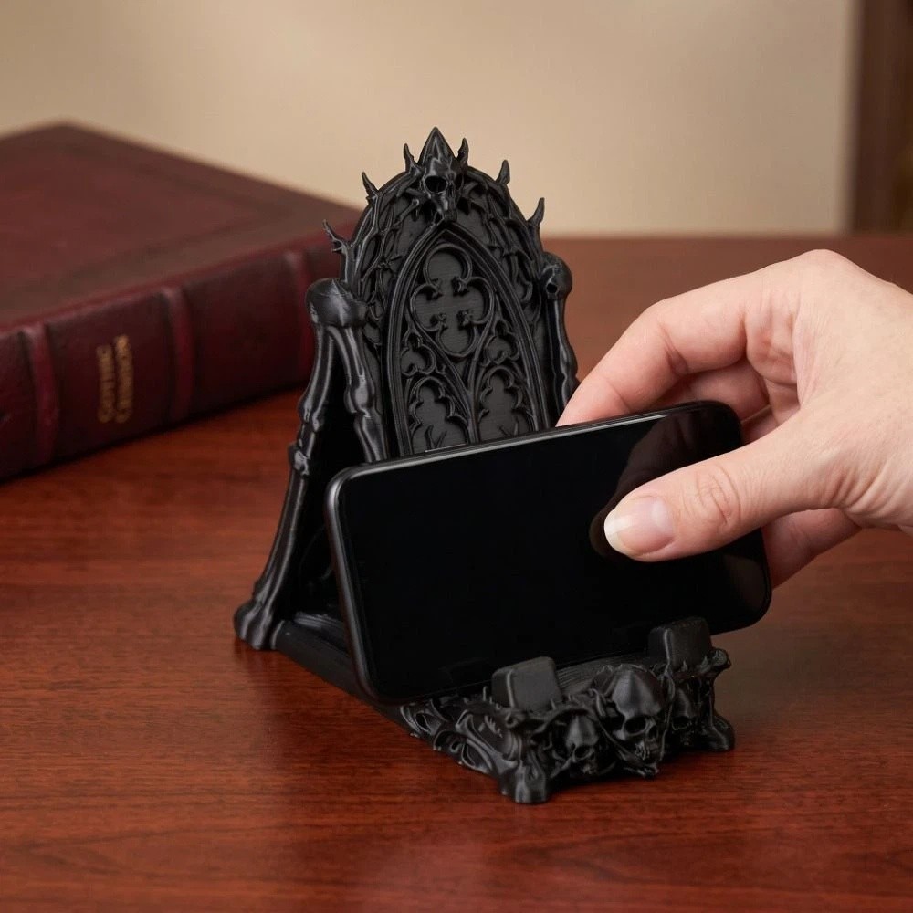 3D Printed Skull Phone Holder  - 3D Printing Use recension och pris